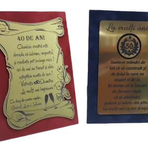 Plachetă personalizată